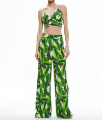Alice + Olivia - Russell Super High Waisted Smocked Waistband Pants