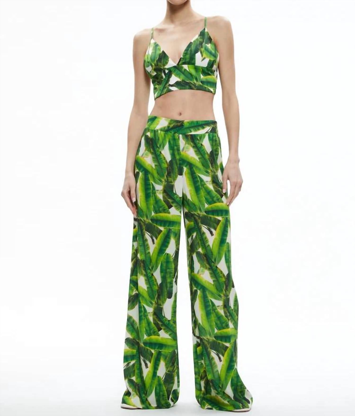 Alice + Olivia - Russell Super High Waisted Smocked Waistband Pants