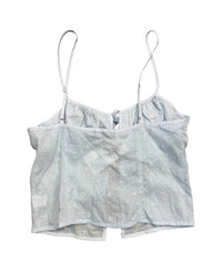 Cotton Candy La - Women's Embroidered Tie Front Tank