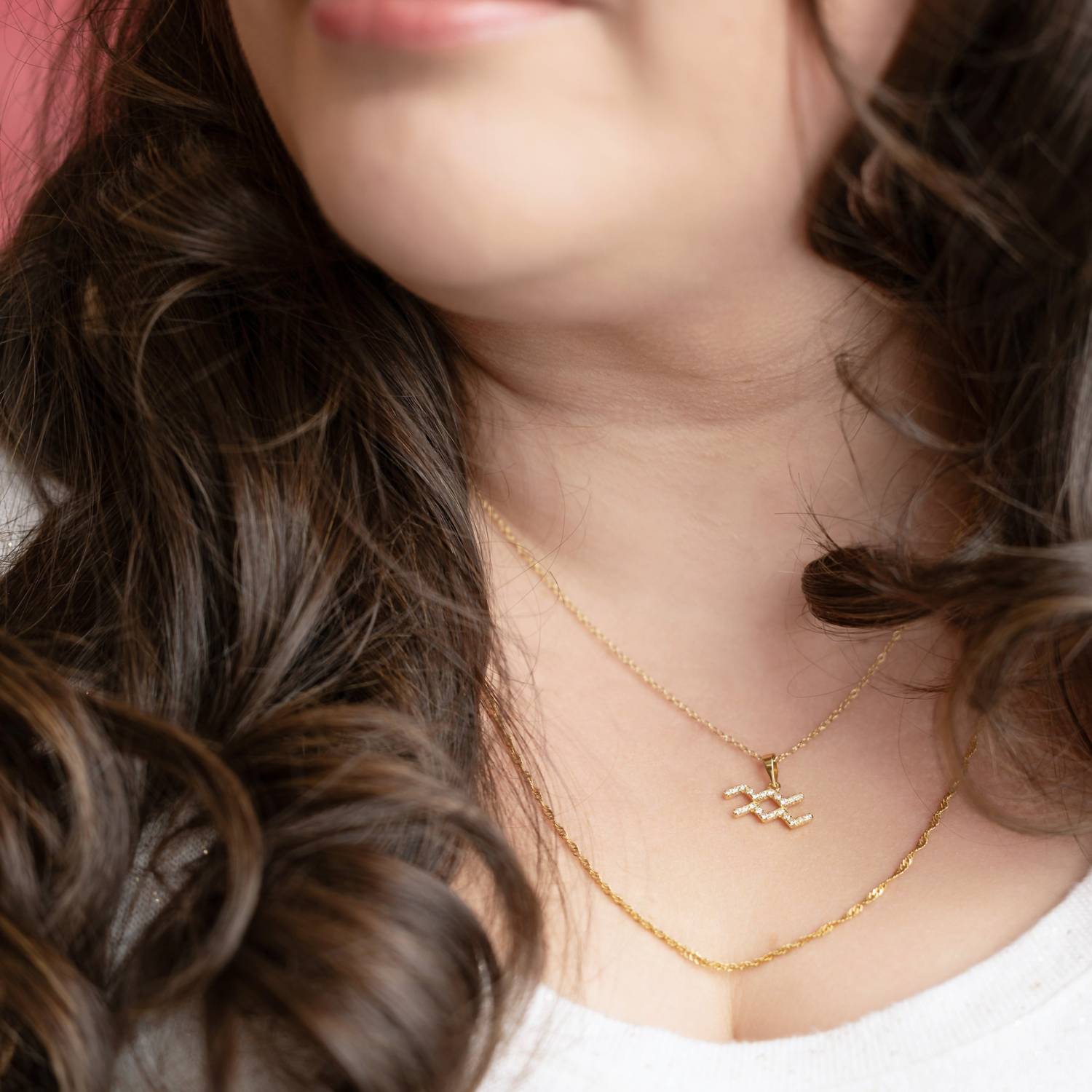 Starlette - Women's Aquarius Necklace With Sparkly Cz Stones