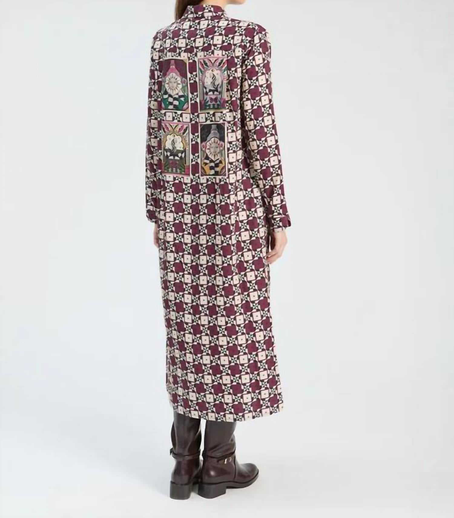 Vilagallo - Geometric Sun Midi Dress