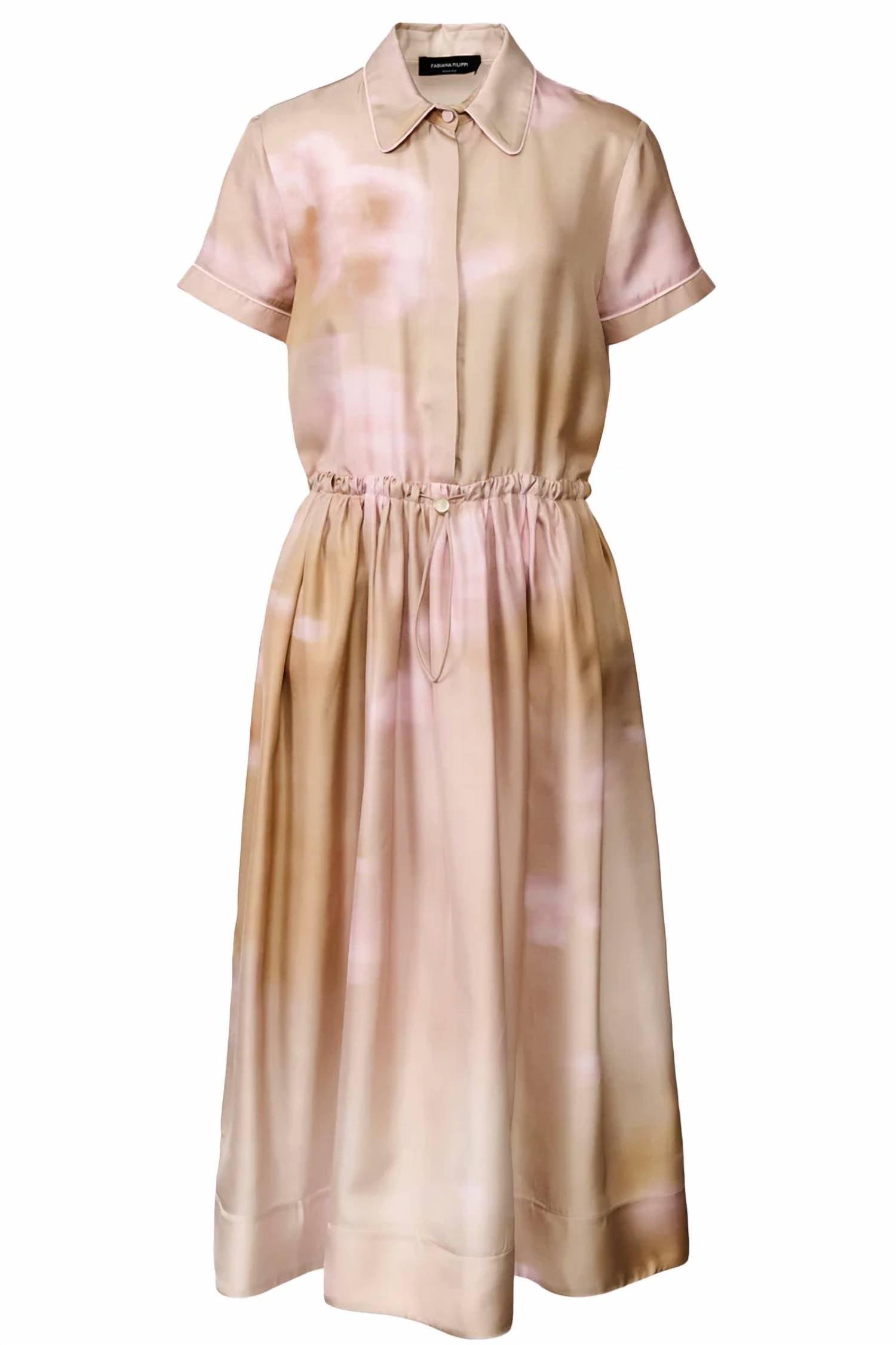 Fabiana Filippi - Flower Print Short Sleeve Dress