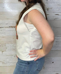 Skies Are Blue - Palm Graphic Sleeveless Tee Top