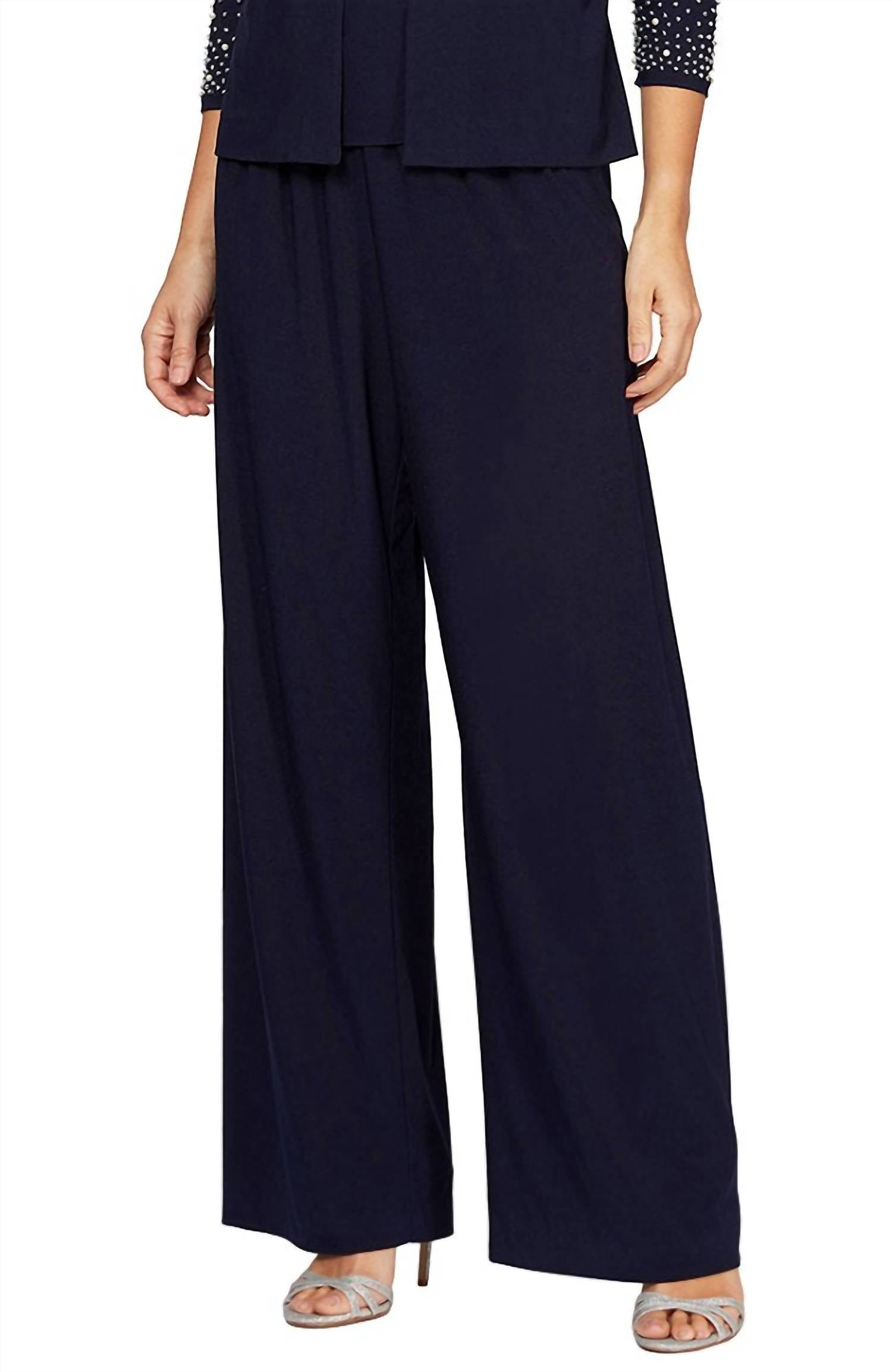 Alex Evenings - Chiffon Straight Leg Pant