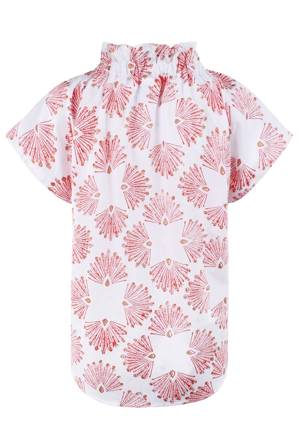 Finley - Mended Peacock Print Jenny Top