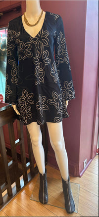 LAVENDER BROWN Women's Athena Dress in black cream combo - women's dress