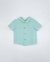 Fina Ejerique Boy's Striped Baby Shorts Set in green - item - detail view