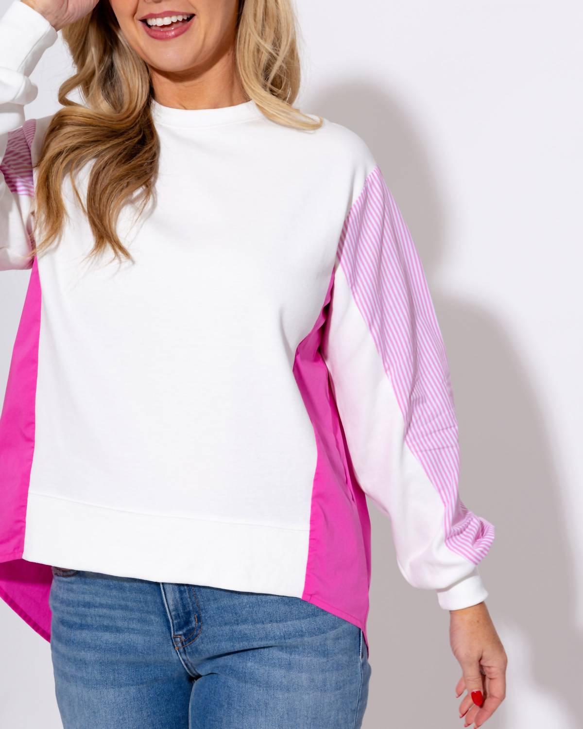 Brad & Rena - Two-tone Statement Sweatshirt
