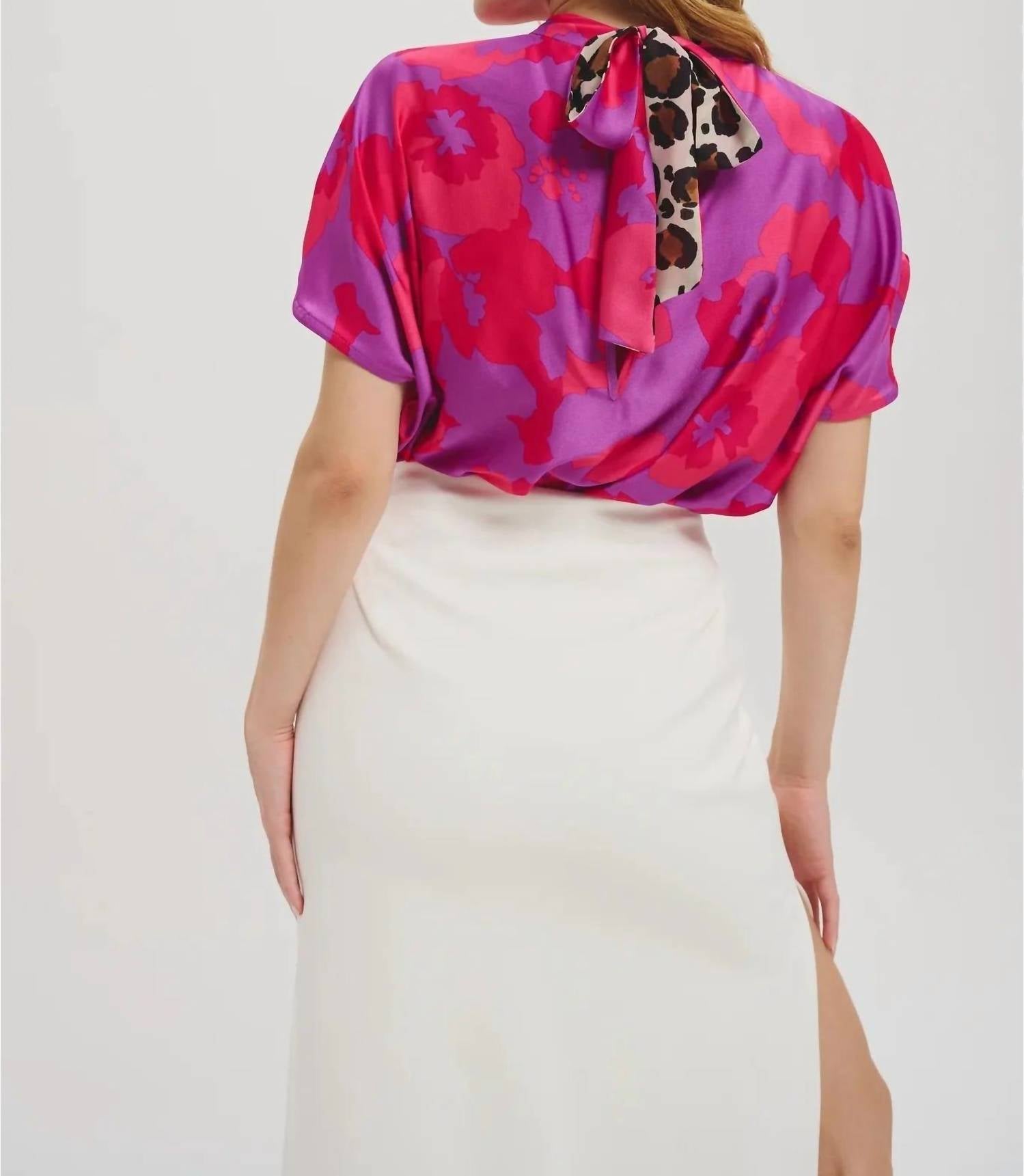 LeLe de Baltzac The Sistina Top in mauve - women's blouse - view 7