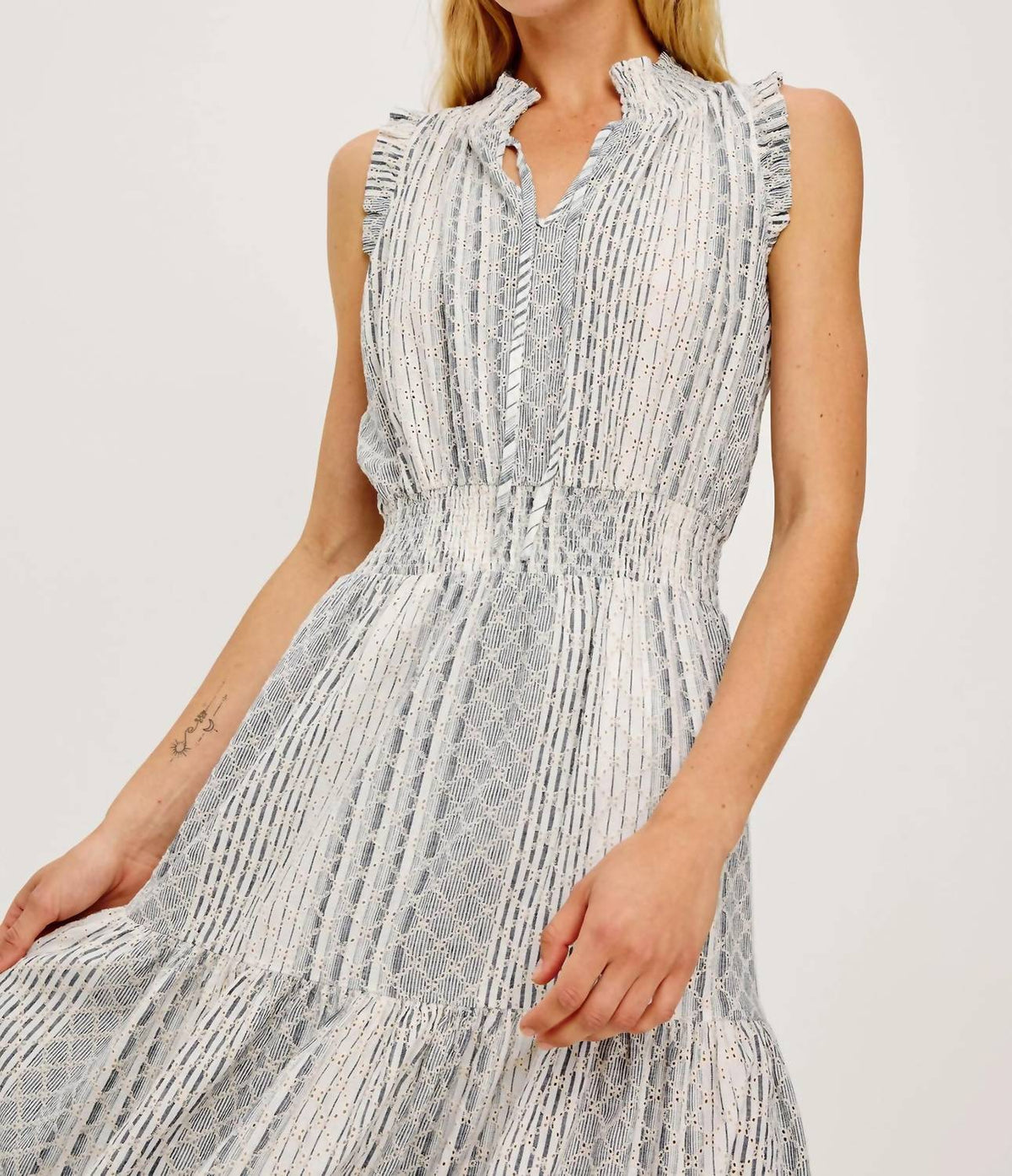 Rails - Alessi Striped Eyelet Maxi Dress