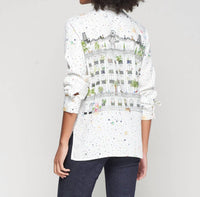 Vilagallo Madrid Long Sleeve Shirt in white - women's shirt - detail view