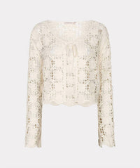 Esqualo - Carina Tape Yarn Crochet Cardigan