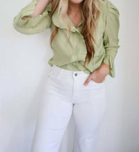English Factory - Long Sleeve Ruffle Blouse