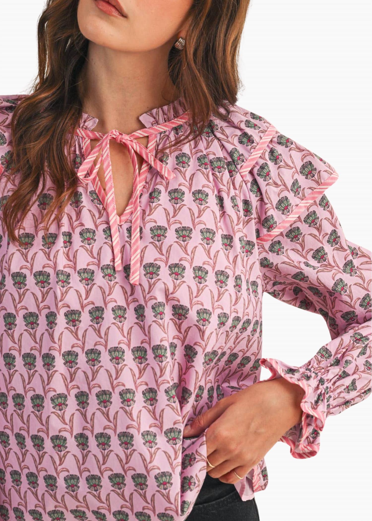 &Merci - Floral Flutter Top