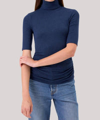 Goldie - Half Sleeve Turtle With Ruched Top