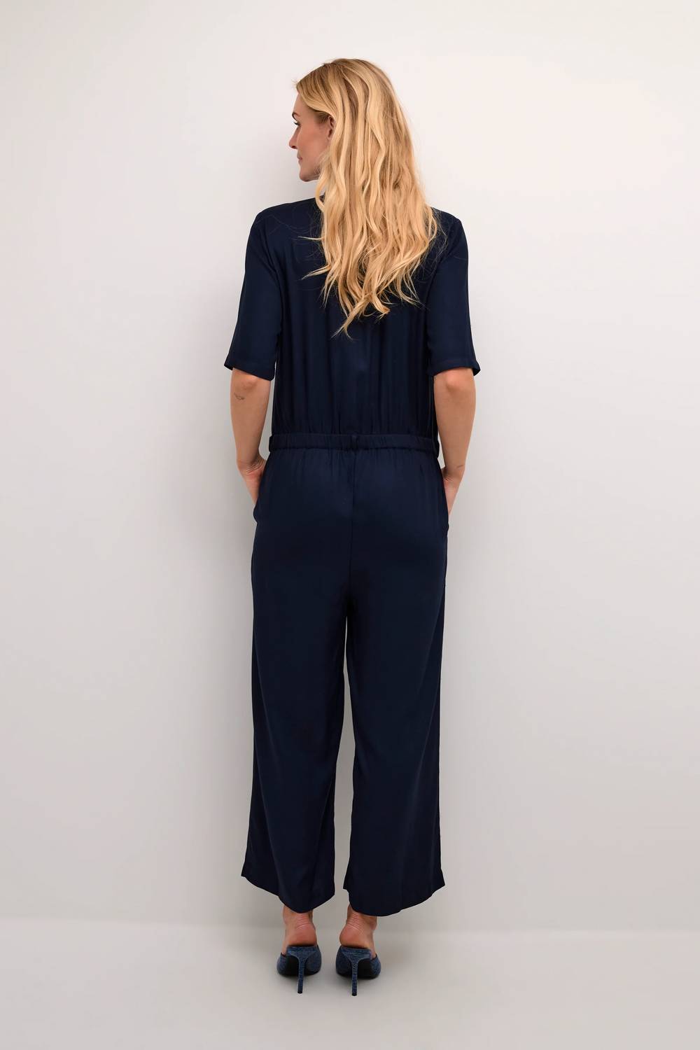 Kaffe - Ruthie Cropped Leg Button Jumpsuit