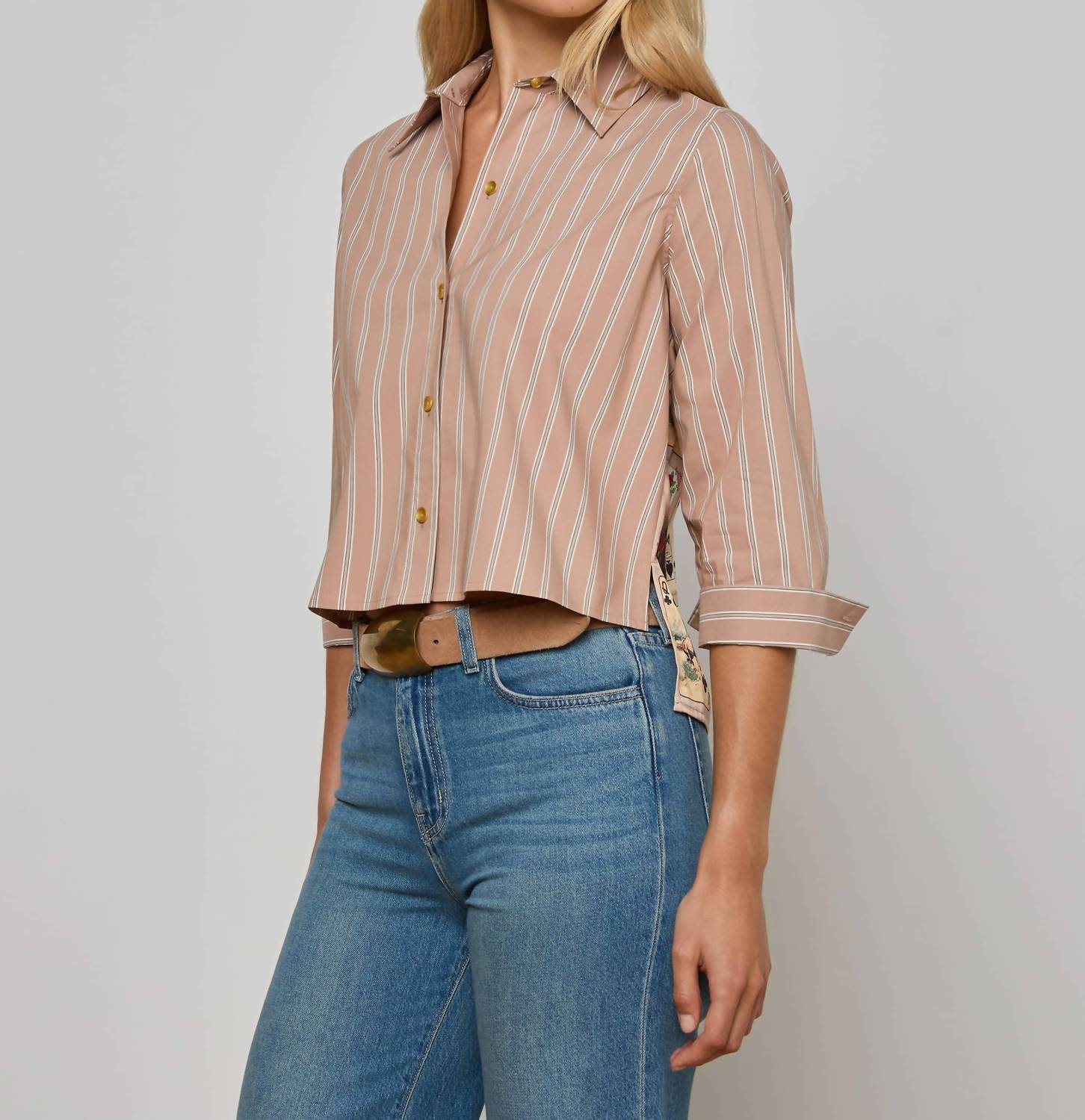 L'Agence - Women's Fawn Western Card Print Shirt