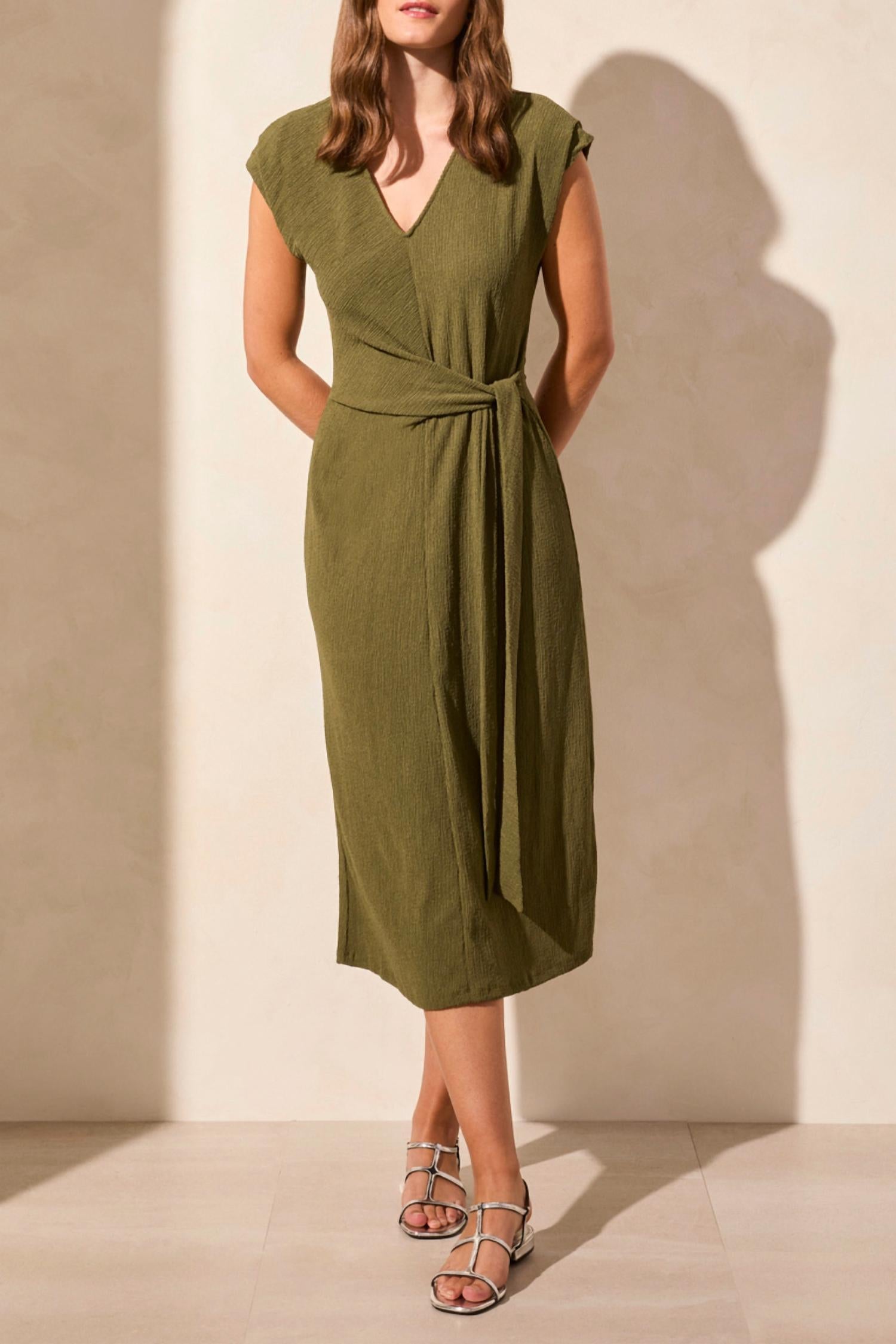 Tribal - Tie Waist Midi Dress