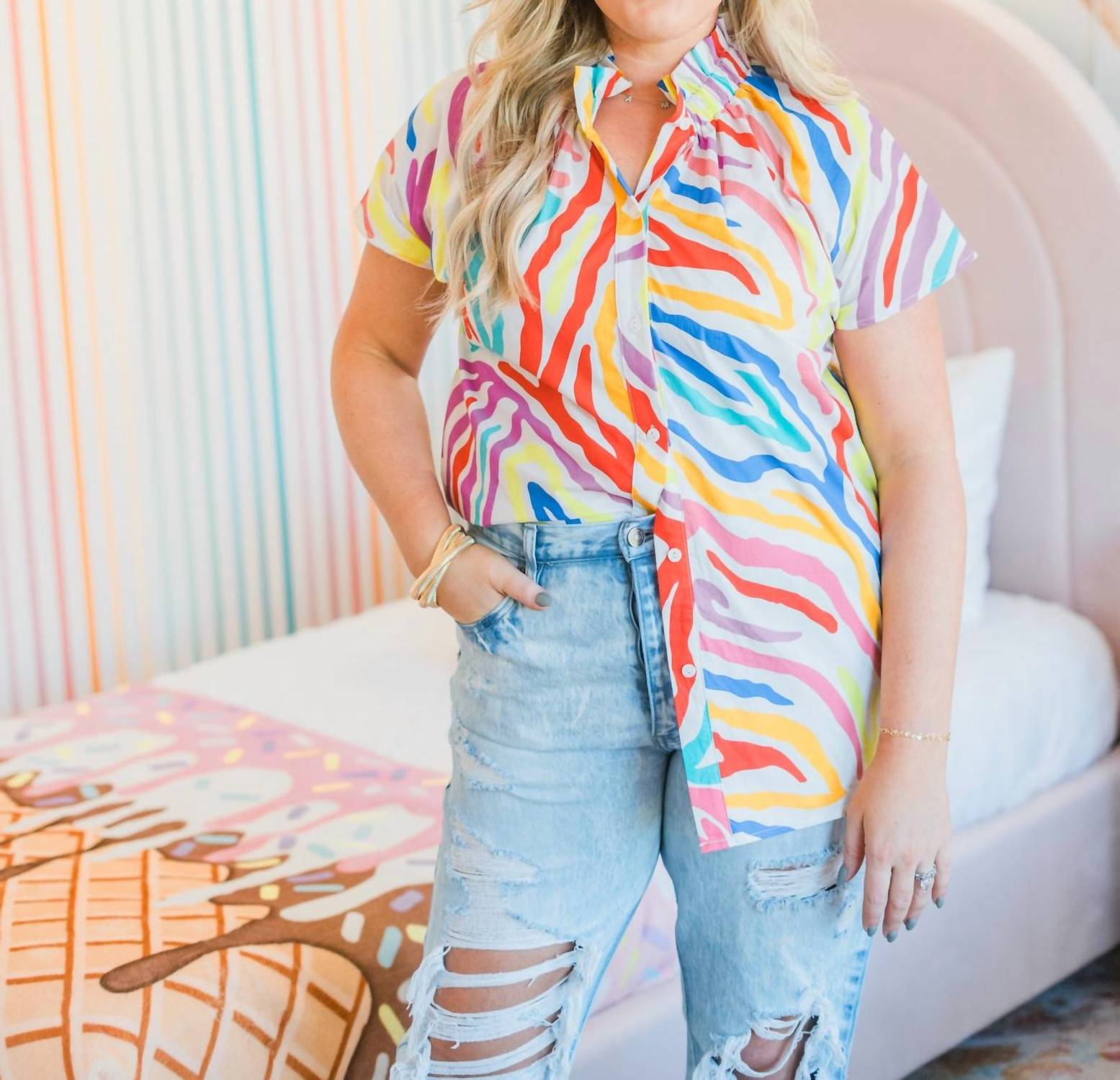 Layerz Clothing - Phoebe Button Up Top