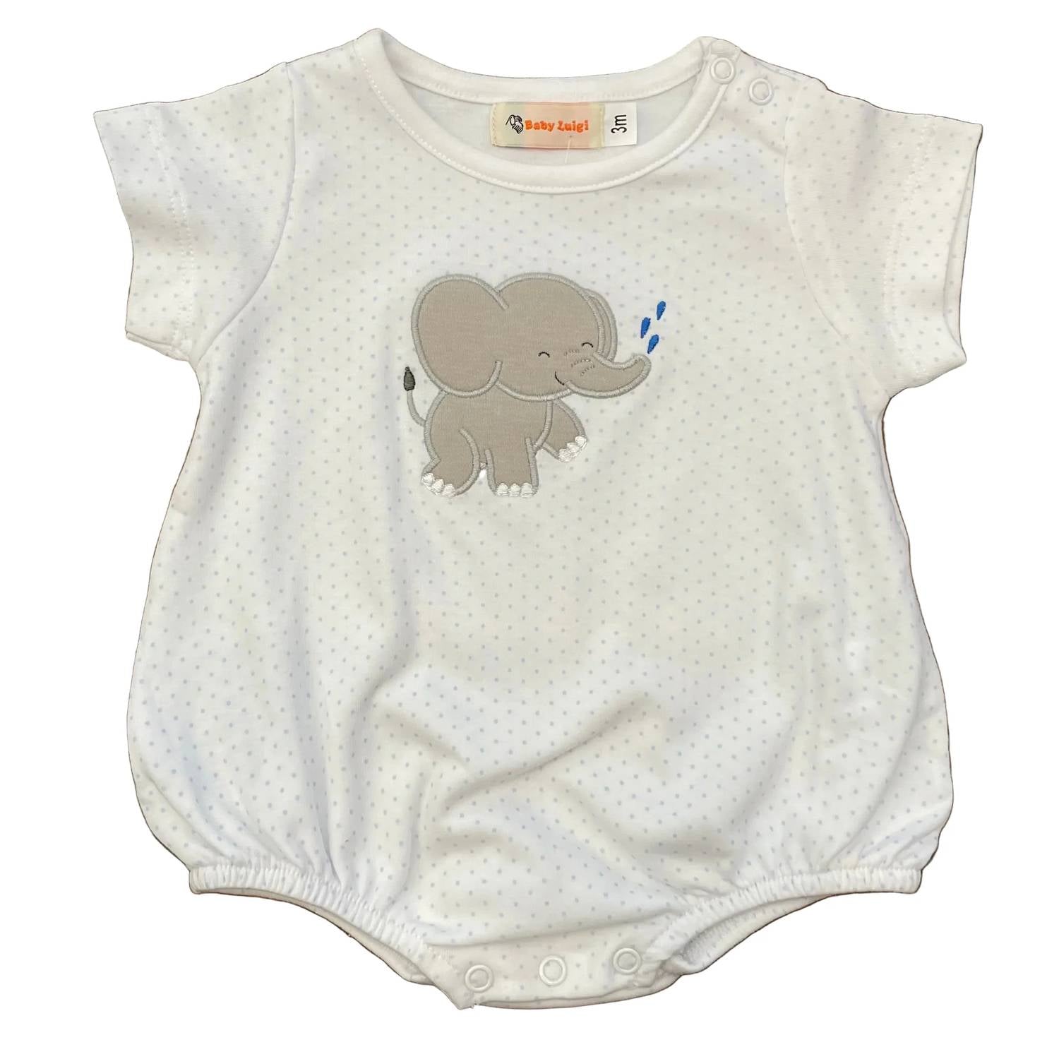 Luigi Kids - Baby Elephant Applique Bubble