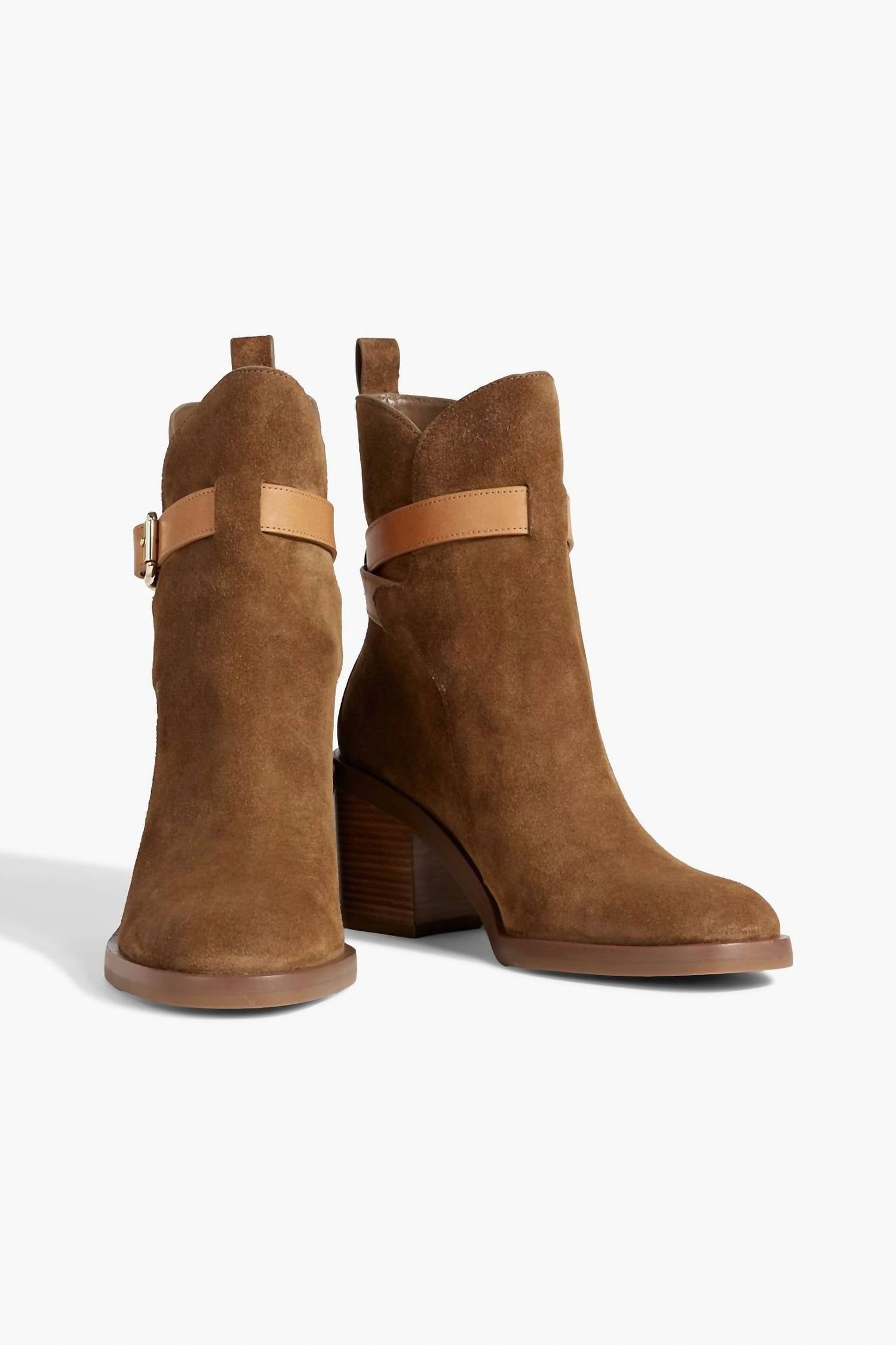 3.1 Phillip Lim Women's Alexa Buckle Ankle Strap Booties in brown - women's shoe - alternate view