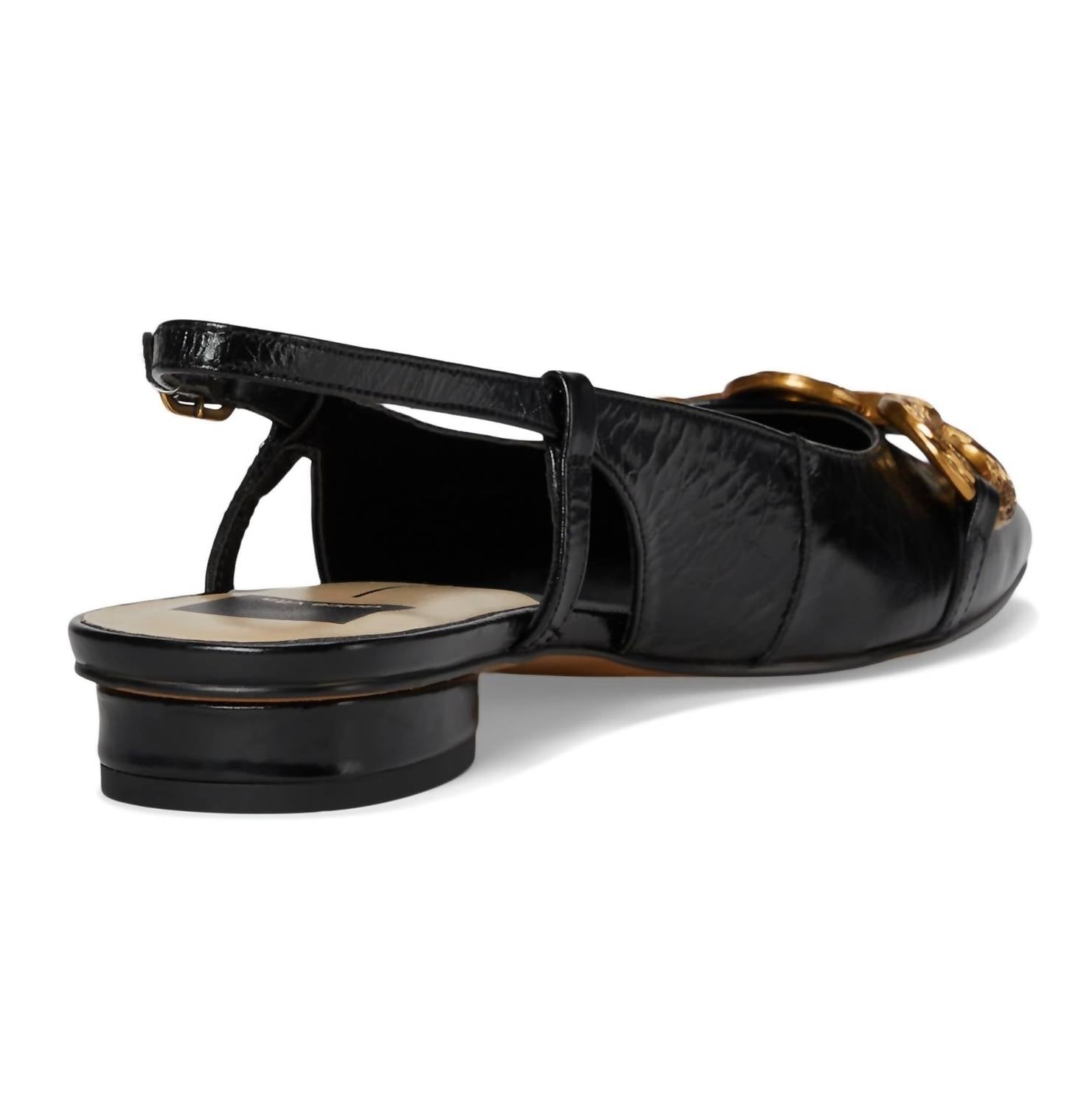 Dolce Vita Women's Ramano Slingback Flat in midnight crinkle patent - women's flats - view 4