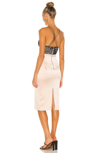 Alice + Olivia - Vanita Lace Cobo Fitted Midi Dress