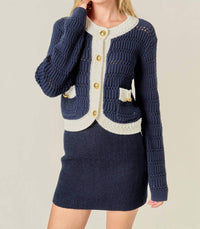 English Factory - Cropped Knit Sweater