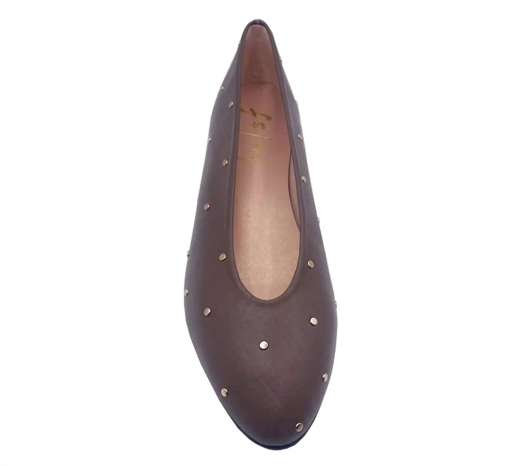 French Sole - Women's Kira Studded Leather Shoes