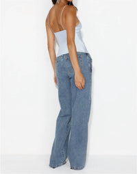 Lioness Mariah Cami Top in pale blue - women's shirt - detail view