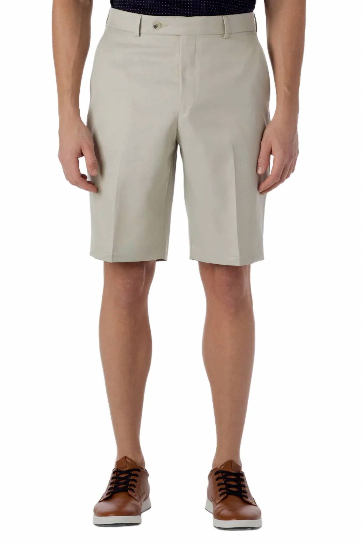 Ballin - Nash Micro Nano Travel Twill Performance Gabardine Plain Front Shorts