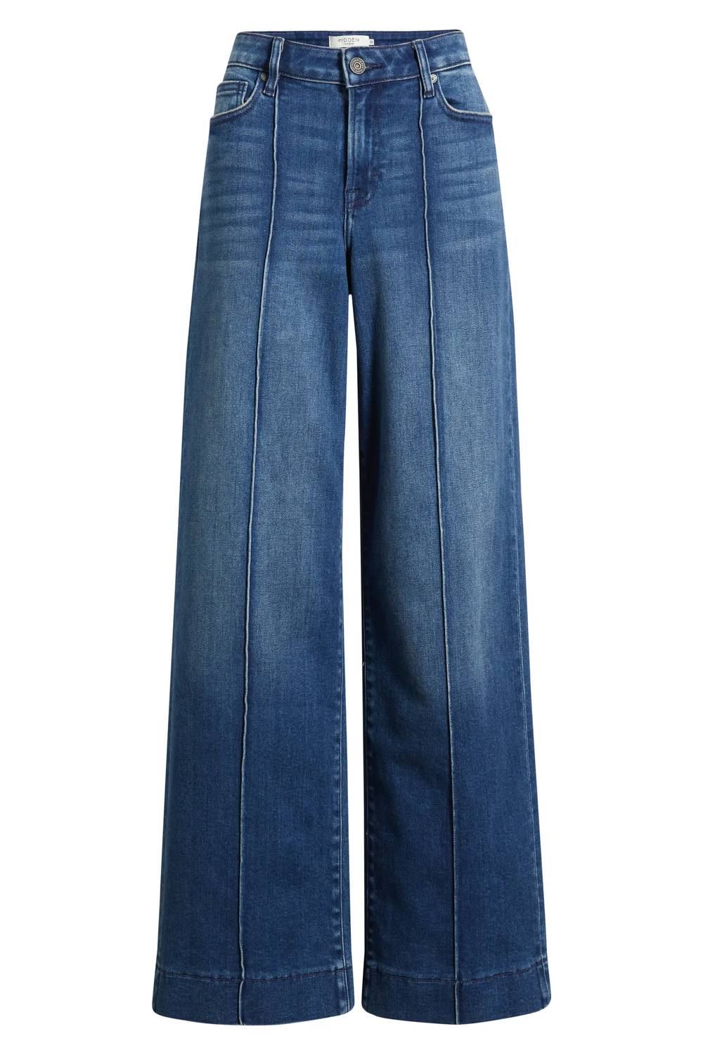 Hidden - Nori Pintuck High Waist Wide Leg Jeans