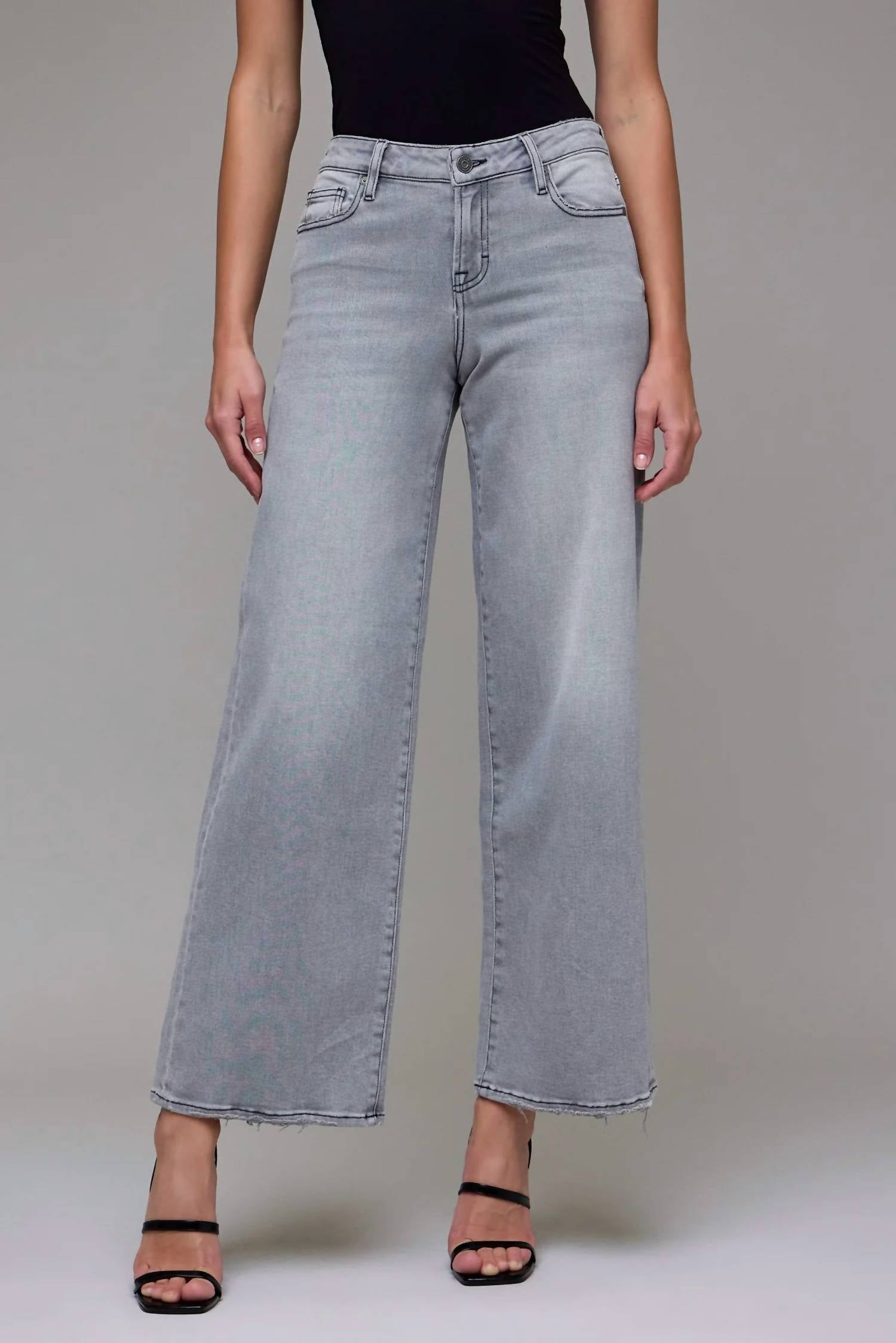 Hidden - Nori Mid Rise Wide Leg Jeans