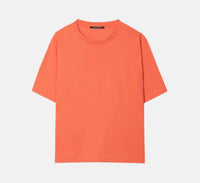 LUISA CERANO Basic Short Sleeve T Shirt in hibiscus - women's t-shirt - view 5