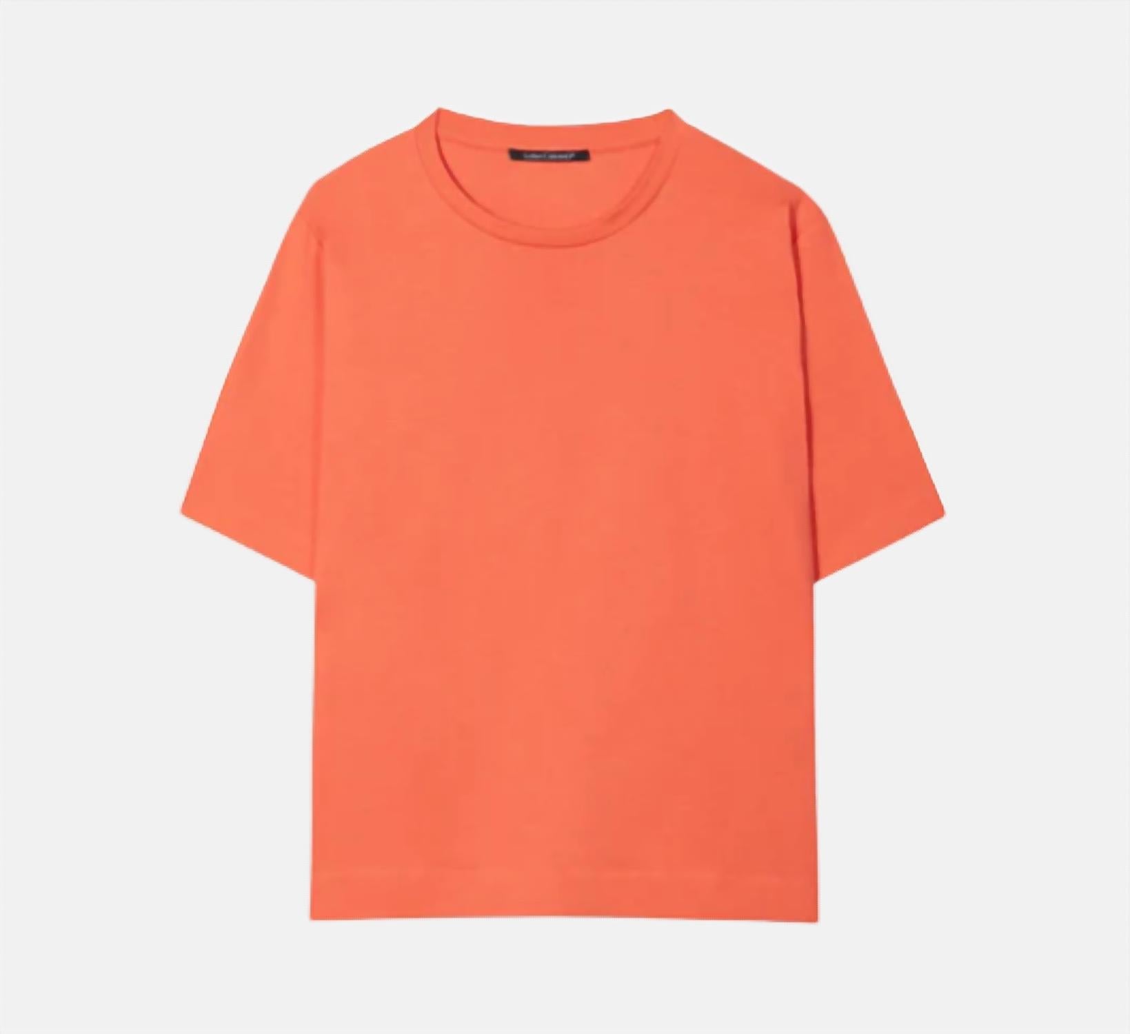 LUISA CERANO Basic Short Sleeve T Shirt in hibiscus - women's t-shirt - view 5