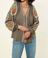 Hale Bob - Elisa Embroidered Top