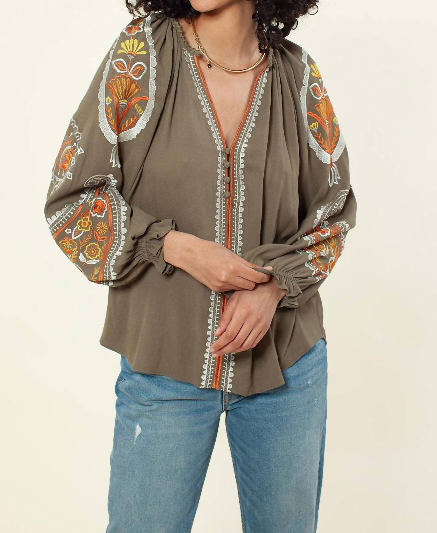 Hale Bob - Elisa Embroidered Top