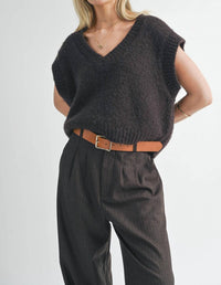 Sage The Label - Peyton Oversized V Neck Sweater Vest