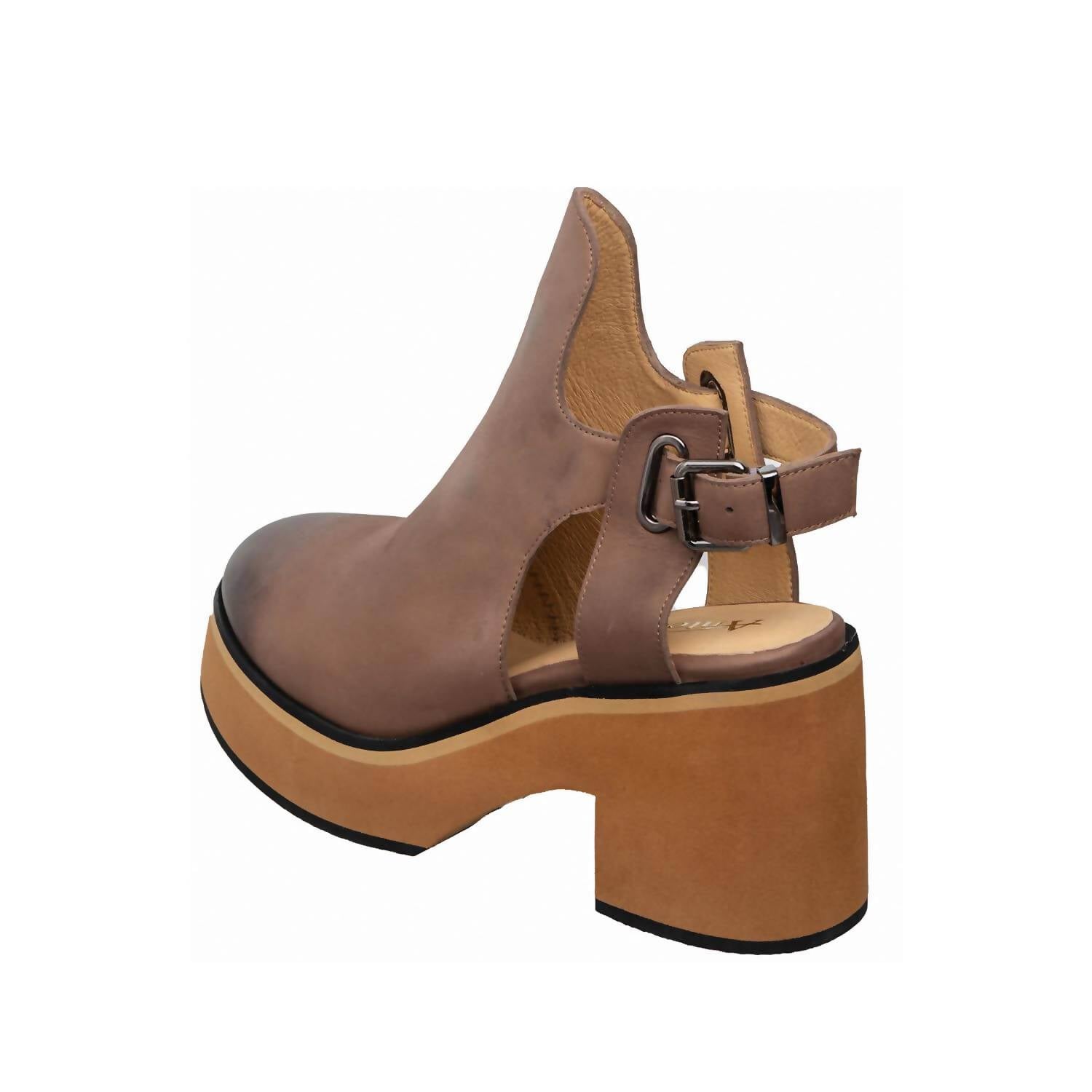 Antelope Women's Iliana Block Heeled Platform Clogs in bronze - women's heels - view 4