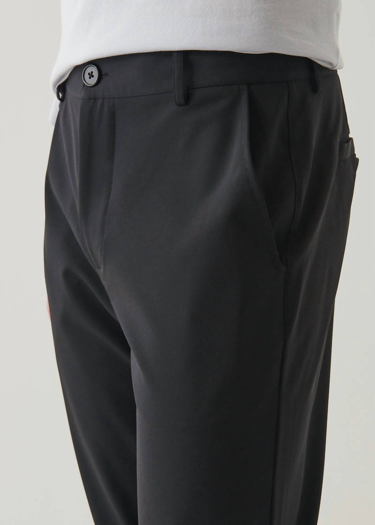 Patrick Assaraf Nucleo Stretch Chino Pants in black - men's pants - view 4