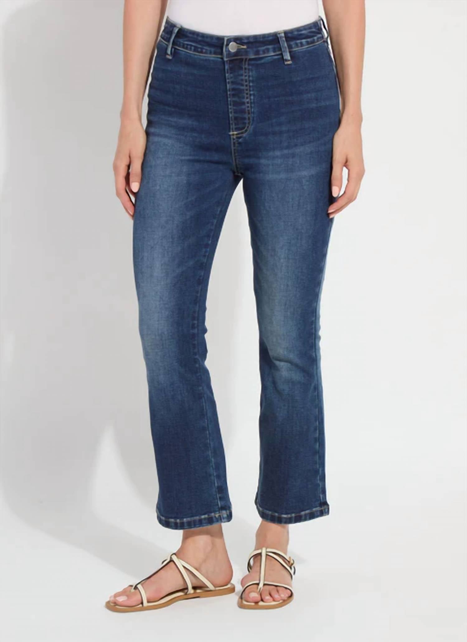 Lysse Ankle Estelle Flare Denim in dark - women's jeans