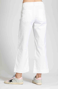 Apny - Crop Wide Leg Patch Pockets Pants
