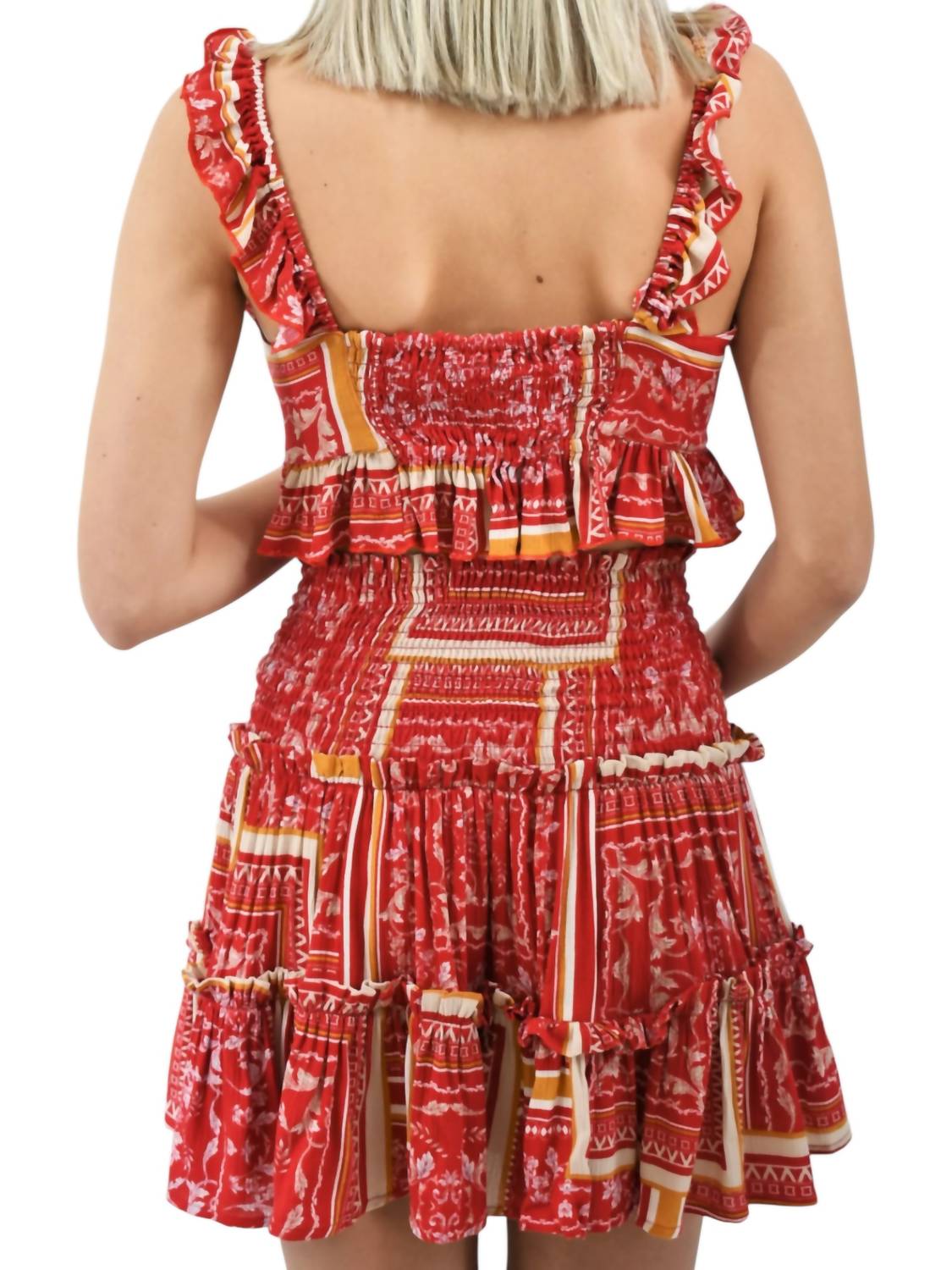 Skylar + Madison - Tribal Spirit Ruffle Smocked Set