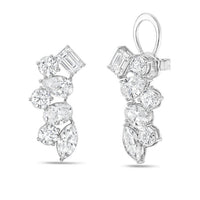 Diana M Jewels - Women's Radiant 6 Carat Diamond Stud Earrings