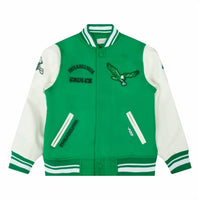 Pro Standard - BIG BOYS' NFL PHILADELPHIA EAGLES RETRO CLASSIC RIB WOOL VARSITY JACKET