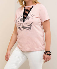 Entro - Lace Up Graphic Tee