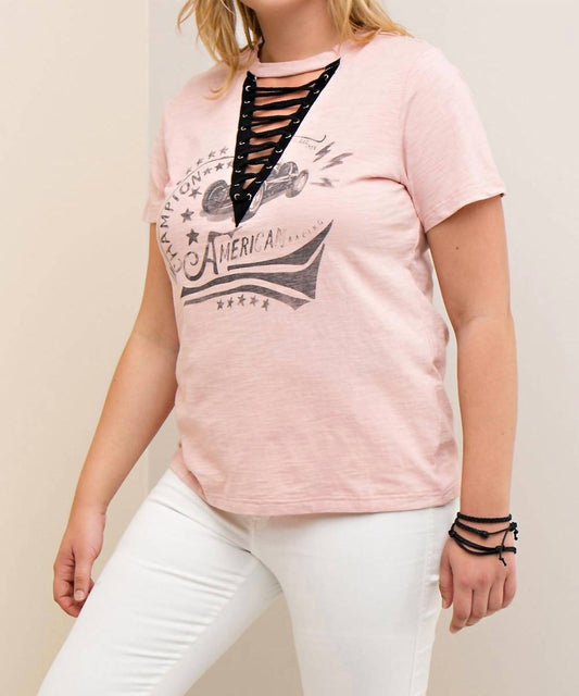 Entro - Lace Up Graphic Tee