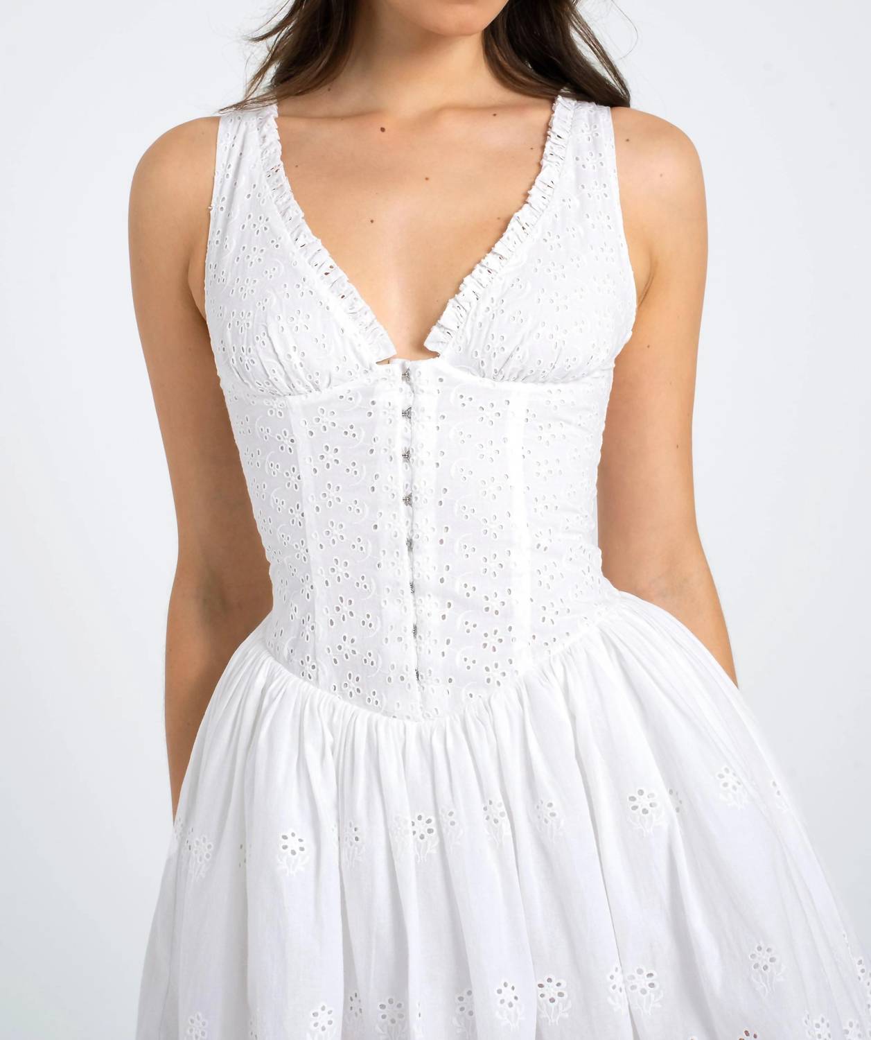 Miss Circle - Aaliyah Eyelet Mini Dress