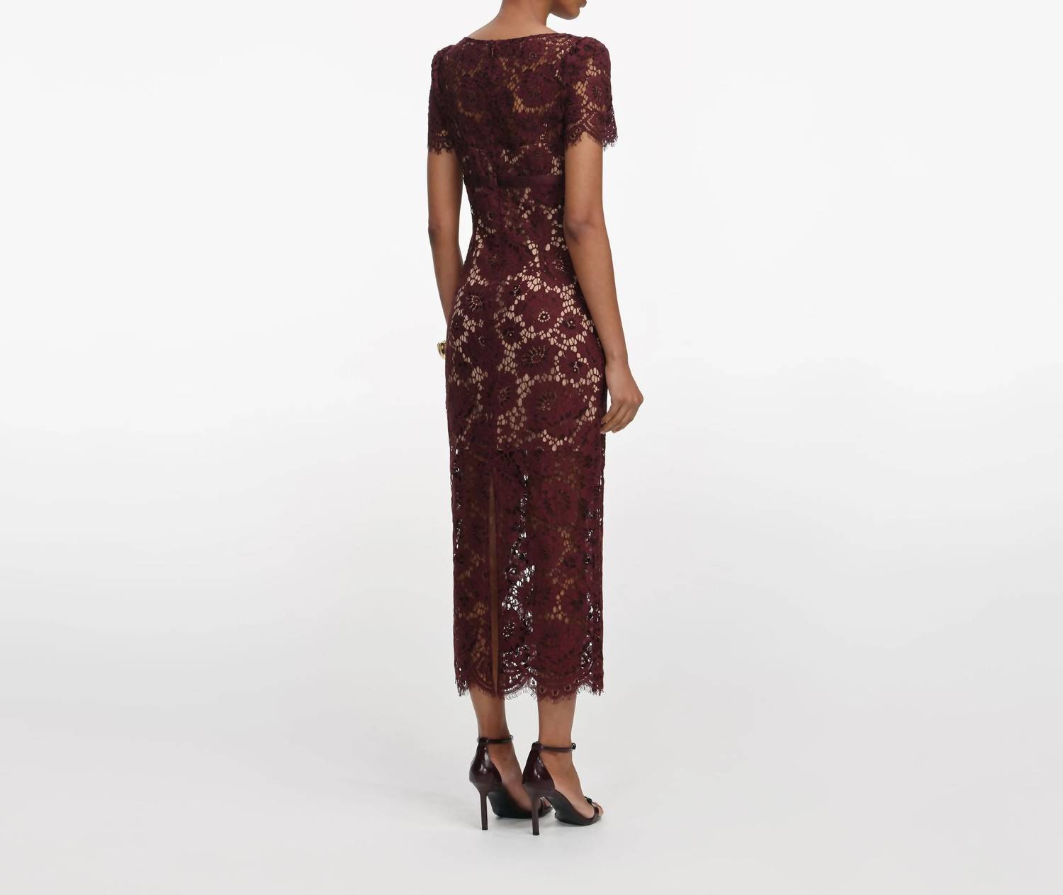 Self-Portrait - Floral Lace Midi Dress