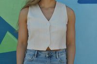 Davi & Dani - Cropped V Neck Vest